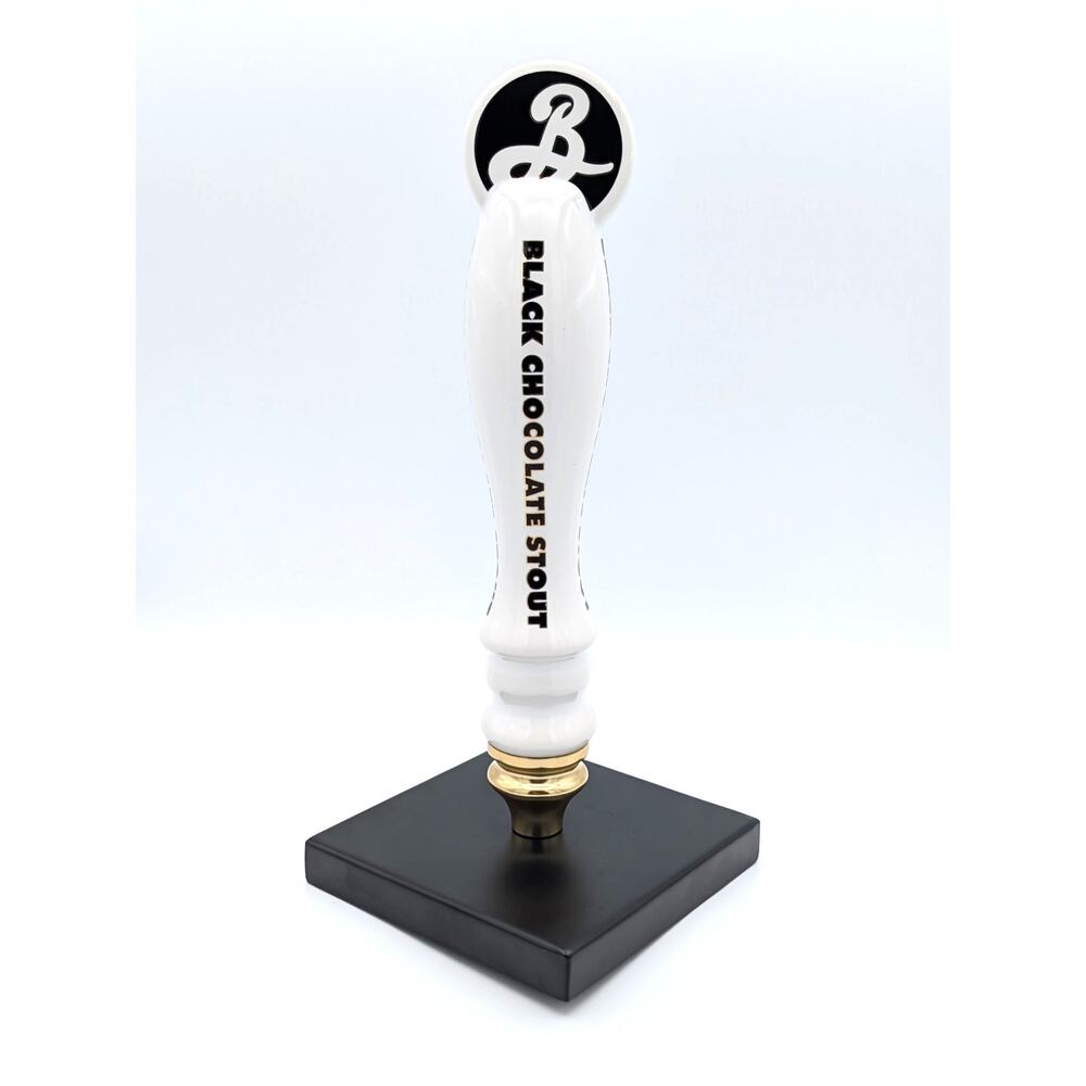Vintage 90s Brooklyn Brewery Black Chocolate Stout Ceramic Beer Tap Handle 12.5"